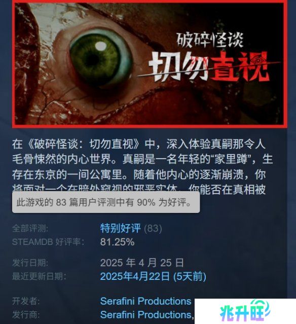 《破碎怪谈：切勿直视》正式发售！Steam特别好评