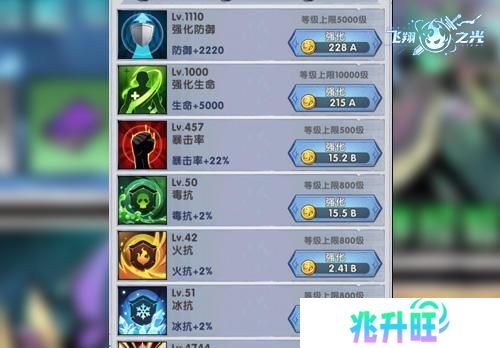 《飞翔之光》前期养成攻略：萌新角色属性养成指南！
