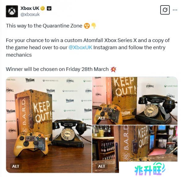 Xbox官方推出《原子陨落》主题XXS主机！参与抽取获取