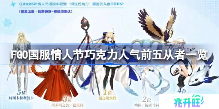 FGO国服情人节巧克力人气前五从者一览-情人节巧克力人气前五的是哪些从者