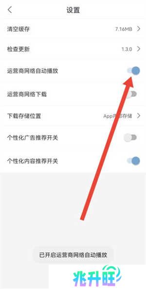 设置移动网络自动播放1